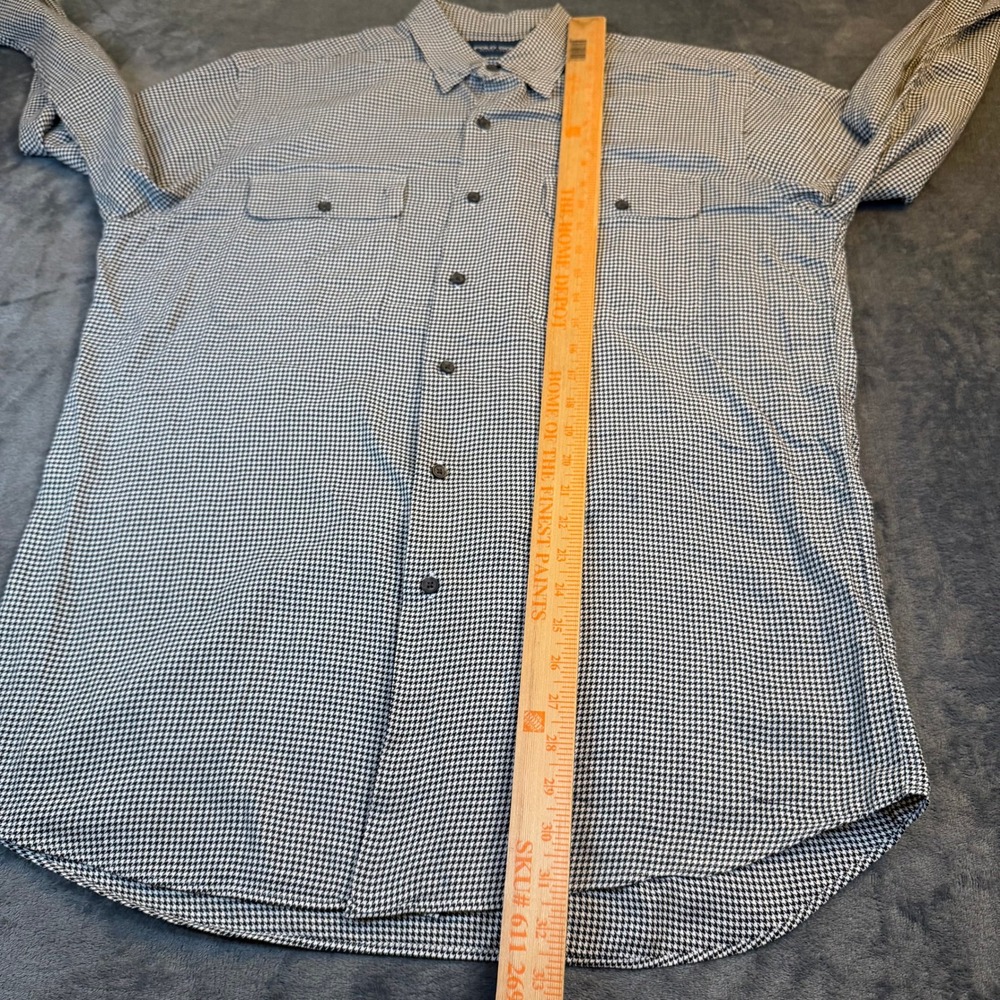Polo Golf Ralph Lauren Benford Shirt Mens Medium Black White Houndstooth Vintage - Picture 9 of 11